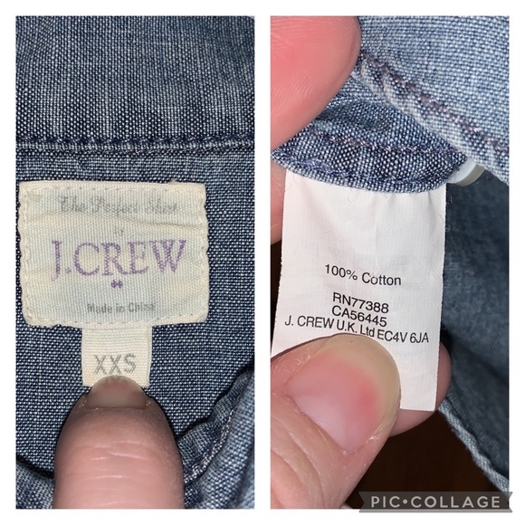 J. Crew The Perfect Shirt Chambray Ombré Blue Button Down Shirt - Picture 12 of 16